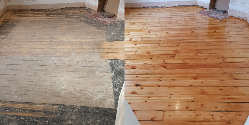 Ponçage parquet massif et vitrification à Lyon