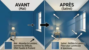différence mat satin